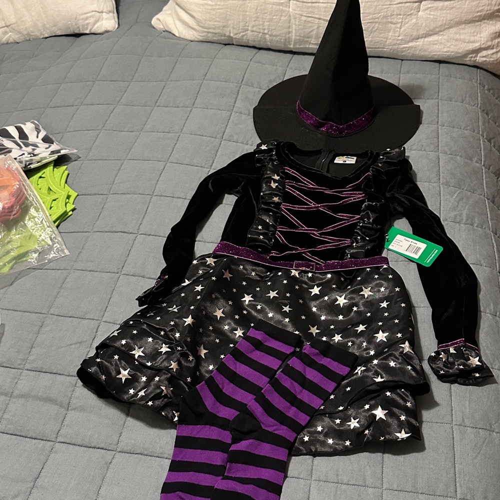 Tipsy Elves Black and Purple Witch Costume for Kids